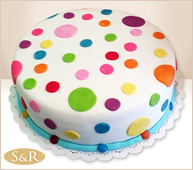 Torta decorada multicolor