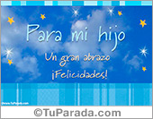 Tarjeta para mi hijo