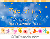 Tarjeta para mi hija