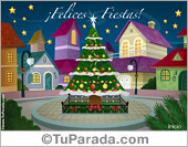 Tarjeta de felices fiestas tradicional