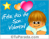 Feliz día de San Valentín turquesa