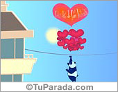 Feliz Día de San Valentín con globos