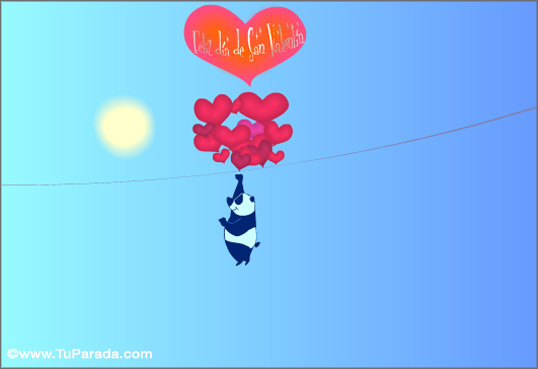 Feliz Día de San Valentín con globos