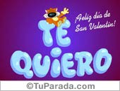 Día de San Valentín, te quiero