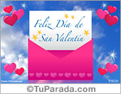 Tarjeta de sobre de San Valentín