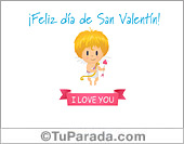 Ecard de San Valentín con Cupido