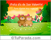 Postal de San Valentín con ositos