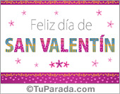 Tarjeta San Valentín con letras animadas