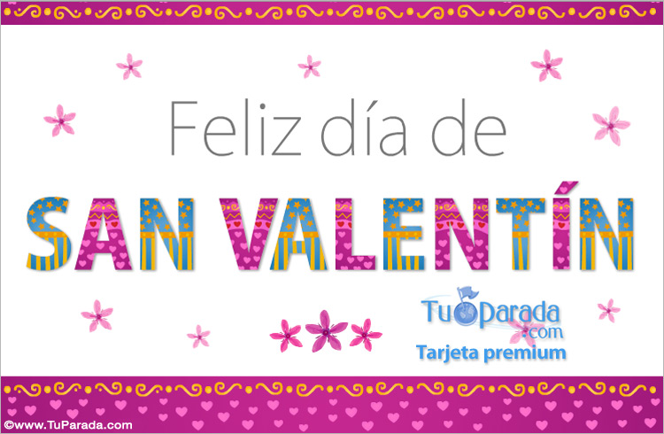 Tarjeta - Tarjeta San Valentín con letras animadas