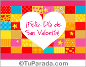 Tarjeta de San Valentín colorida