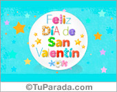 Postal de San Valentín con estrellas