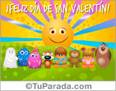 Tarjeta de San Valentín con sol
