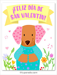 Tarjetas postales: Tarjeta de San Valentín con cálido saludo