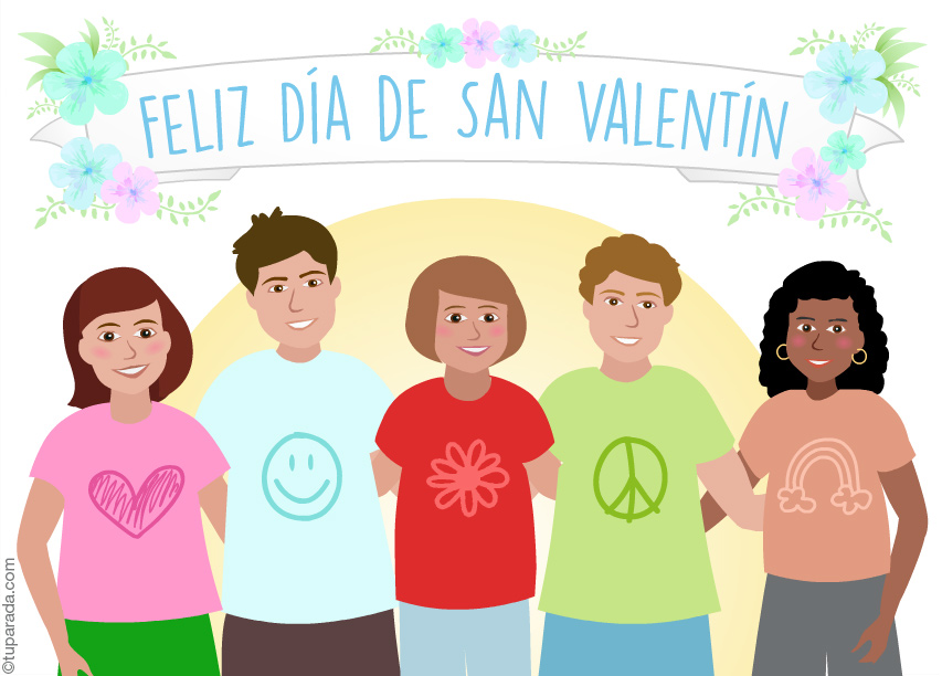 Tarjeta - Tarjeta de San Valentín para amigos y amigas