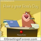 Boss's day greeting card