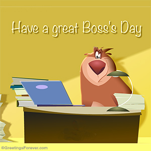 Boss's day greeting card