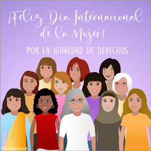 Tarjetas postales: Tarjeta Día de la Mujer por la igualdad