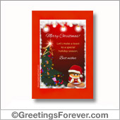 Merry Christmas printable card - For all devices