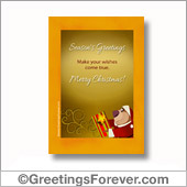 Season's Greetings printable card - For all devices