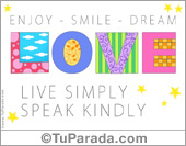 Enjoy, smile, dream