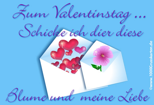 E-Card - Blumen zum Valentinstag