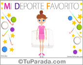 Tarjeta de mi deporte favorito, hockey