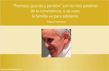 Tarjeta de El Papa Francisco