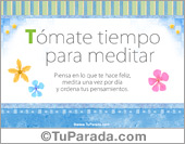 Tómate tiempo para meditar