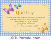 Que hoy...