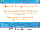 Disfrutar de los pequeños momentos