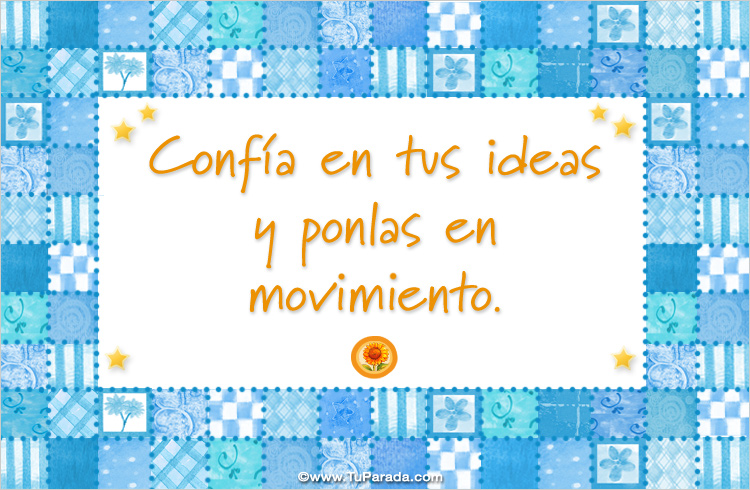 Tarjeta - Confía en tus ideas