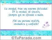 La verdad trae una enorme felicidad