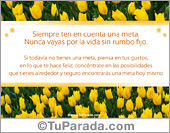 Siempre ten en cuenta una meta