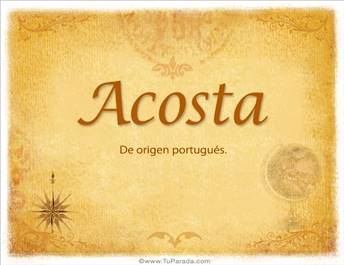 Origen y significado de Acosta