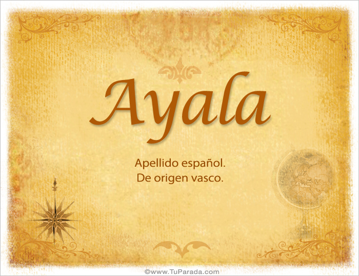 Ayala, tarjetas de Apellidos con A