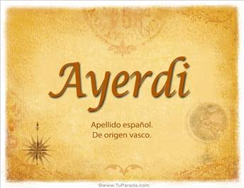 Origen y significado de Ayerdi