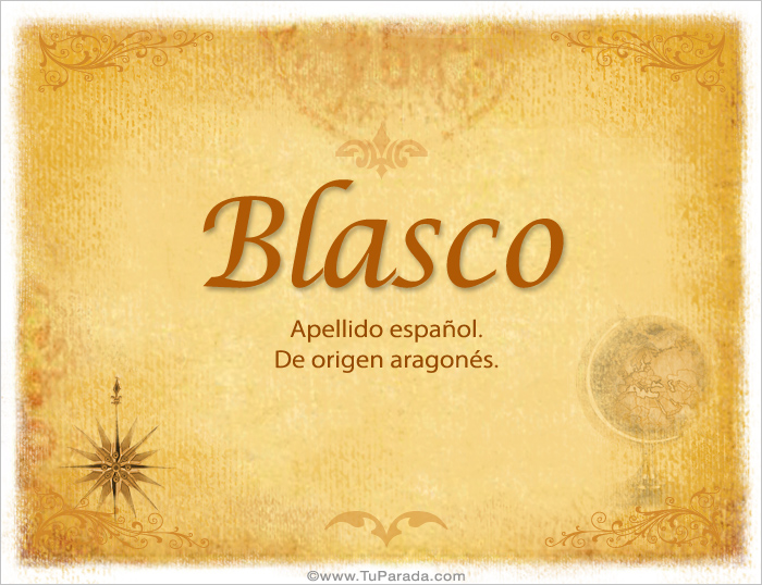 Blasco, Tarjetas De Apellidos Con B