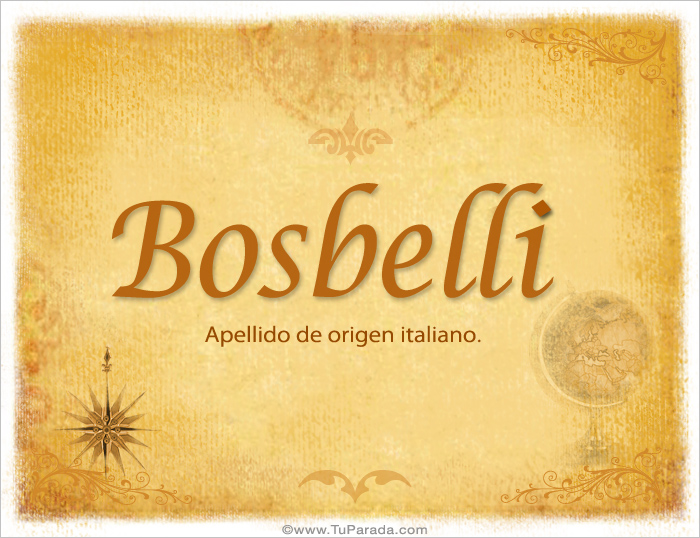 Bosbelli - Apellidos Con B, Tarjetas