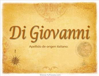 Origen y significado de Di Giovanni