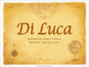 Origen y significado de Di Luca