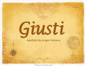 Origen y significado de Giusti