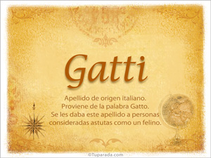 Origen y significado de Gatti