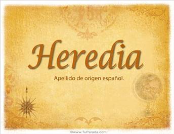 Origen y significado de Heredia