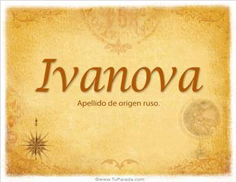 Origen y significado de Ivanova