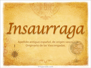 Origen y significado de Insaurraga
