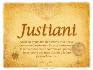 Origen y significado de Justiani