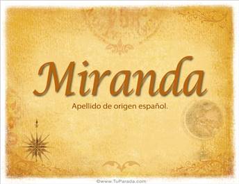 Origen y significado de Miranda