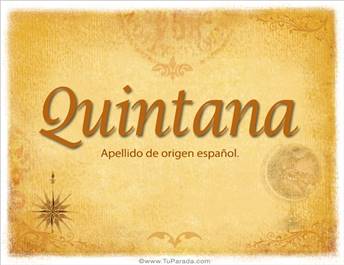 Origen y significado de Quintana