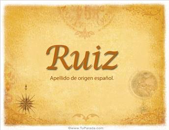 Origen y significado de Ruiz