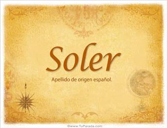 Origen y significado de Soler